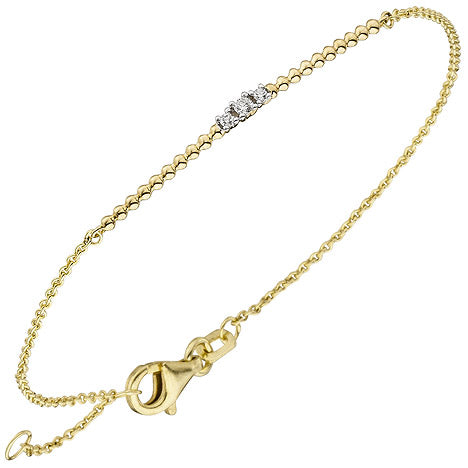 Armband 585 Gold Gelbgold 3 Diamanten Brillanten 18 cm Goldarmband Unkategorisiert online kaufen