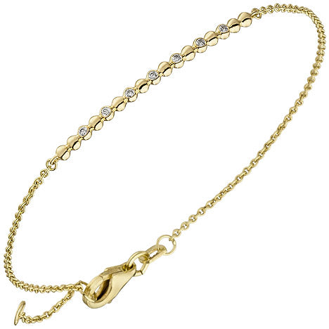 Armband 585 Gold Gelbgold 7 Diamanten Brillanten 0 06ct. 17 5 cm Goldarmband Unkategorisiert online kaufen