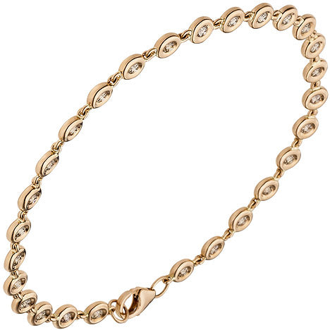 Armband 585 Gold Rotgold 27 Diamanten Brillanten 0 88ct. 18 5 cm Tennisarmband Unkategorisiert online kaufen