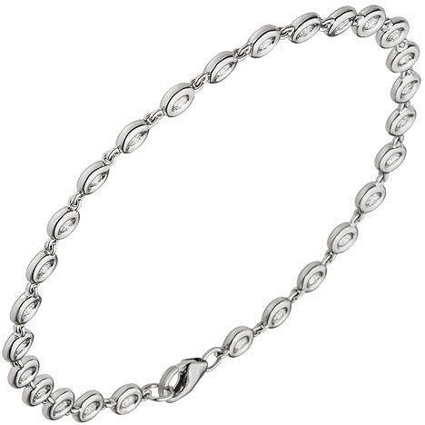 Armband 585 Gold Weißgold 27 Diamanten Brillanten 0 85ct. 18 cm Tennisarmband Unkategorisiert online kaufen