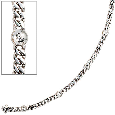 Armband 585 Gold Weißgold 6 Diamanten Brillanten 0 30ct. 19 cm Weißgoldarmband Unkategorisiert online kaufen