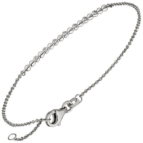 Armband 585 Gold Weißgold 7 Diamanten Brillanten 17 5 cm Weißgoldarmband Unkategorisiert online kaufen