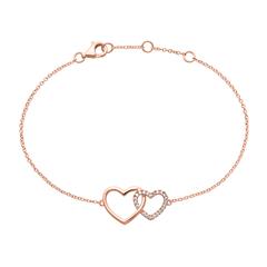Armband mit Herzdesign aus Roségold