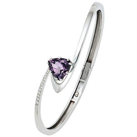 Armreif Armband 585 Gold Weißgold 12 Diamanten Brillanten Amethyst lila violett Unkategorisiert online kaufen
