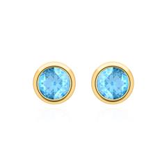 Blautopas Ohrstecker für Damen aus 585er Gold Unkategorisiert online kaufen