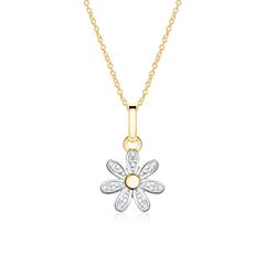 Blumen Kette aus 14K Gold mit Brillanten Unkategorisiert online kaufen