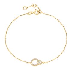 Brilladia 585 Goldarmband Kreisdesign – 28 Brillanten, 0,07 ct