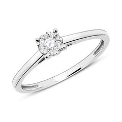 Brilladia 585 Weißgoldring mit 10 Diamanten, ca. 0,09 ct Unkategorisiert online kaufen