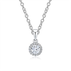 Brilladia Anhängerkette 750 Weißgold mit 16 Diamanten & Brillant Unkategorisiert online kaufen