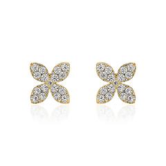 Brilladia Blüten-Ohrstecker, 82 Brillanten, 0,72 ct, Gelbgold 585/750 Unkategorisiert online kaufen