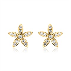 Brilladia Blüten-Ohrstecker aus 585 Gold, 22 Brillanten, 0,22 ct Unkategorisiert online kaufen