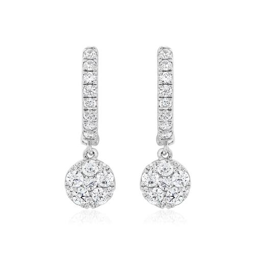 Brilladia Creolen 585/750 Weißgold oder 950 Platin, 38 Brillanten 0,61 ct TW/SI Unkategorisiert online kaufen