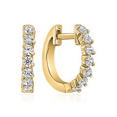 Brilladia Damen-Creolen aus 585/750 Gelbgold mit 14 Brillanten, ca. 0,37 ct G/SI Unkategorisiert online kaufen