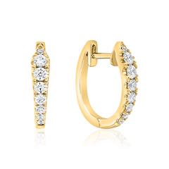 Brilladia Damen-Creolen aus 585/750 Gelbgold mit 16 Brillanten, 0,36 ct, Top Wesselton/si Unkategorisiert online kaufen