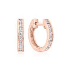 Brilladia Damen-Creolen aus 585er oder 750er Roségold mit 16 Brillanten, ca. 0,24 ct Unkategorisiert online kaufen