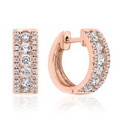 Brilladia Damen-Creolen aus Roségold 585/750 mit 64 Brillanten, 0,70 ct, TW/SI Unkategorisiert online kaufen
