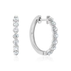 Brilladia Damen-Creolen aus Weißgold oder Platin mit 14 Brillanten, ca. 0,75 ct Unkategorisiert online kaufen