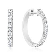Brilladia Damen-Creolen mit 24 Brillanten, 0,79 ct – Weißgold oder Platin Unkategorisiert online kaufen