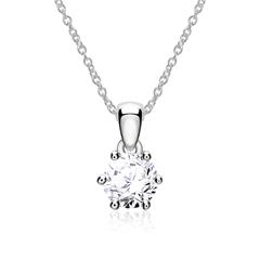 Brilladia Damen-Diamantkette – 1 Brillant ca. 0,25 ct, 585 Weißgold, Top Wesselton/SI Unkategorisiert online kaufen