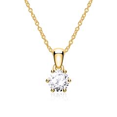 Brilladia Damen-Halskette aus 585 Gold mit Brillant ca. 0,15 ct, Top Wesselton, SI Unkategorisiert online kaufen