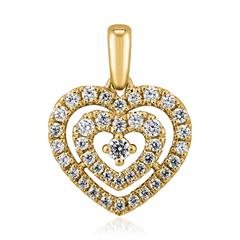 Brilladia Damen-Herzanhänger Gelbgold, 39 Brillanten, 0,30 ct Unkategorisiert online kaufen