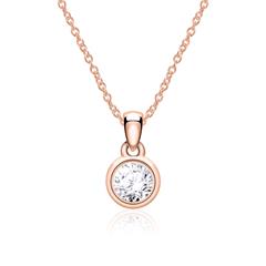 Brilladia Damen-Kette mit Anhänger und 0,10 ct Brillant aus 585 Roségold Unkategorisiert online kaufen