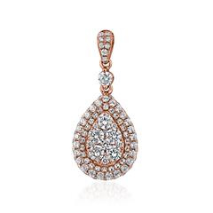 Brilladia Damen-Tropfenanhänger 14/18 K Roségold, 95 Brillanten, 1,20 ct Unkategorisiert online kaufen