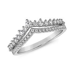 Brilladia Damen V-Ring mit 42 Brillanten (0,44 ct) aus Weißgold oder Platin Unkategorisiert online kaufen