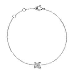 Brilladia Damenarmband mit Blütenelement, 4 Brillanten 0,11 ct, 585 Weißgold, TW/SI Unkategorisiert online kaufen
