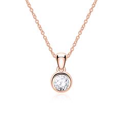Brilladia Damenkette mit 0,05 ct Brillant, 585 Roségold, Top Wesselton, SI Unkategorisiert online kaufen