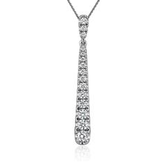 Brilladia Damenkette mit Tropfenanhänger, 15 Brillanten ca. 0,71 ct, 585er oder 750er Weißgold Unkategorisiert online kaufen