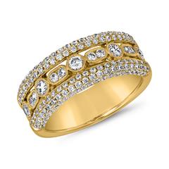 Brilladia Damenring aus 14-/18-karätigem Gelbgold mit 151 Brillanten, ca. 1,19 ct, gravierbar Unkategorisiert online kaufen