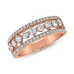 Brilladia Damenring aus 14/18 Karat Roségold mit 53 Brillanten, 0,98 ct, gravierbar Unkategorisiert online kaufen