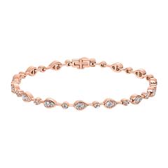 Brilladia Diamantarmband Tropfen, 42 Brillanten, 1,34 ct, 14/18 Karat Roségold Unkategorisiert online kaufen