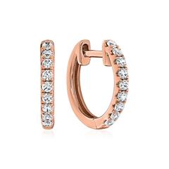 Brilladia FairJewel Damen-Creolen aus 585/750 Roségold mit 18 Lab-Grown Brillanten, ca. 0,22 ct, DEF/VVS–VS Unkategorisiert online kaufen
