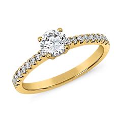 Brilladia FairJewel Damen-Diamantring mit 17 Lab-Grown Diamanten, ca. 0,72 ct, 14/18 Karat Gelbgold, gravierbar Unkategorisiert online kaufen