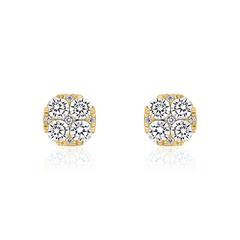 Brilladia FairJewel Damen-Ohrstecker aus 585/750 Gelbgold mit 18 Lab-Brillanten, 1,02 ct, DEF/VVS-VS Unkategorisiert online kaufen