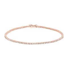 Brilladia FairJewel Damen-Tennisarmband aus Roségold mit 100 Lab-Brillanten, ca. 1,00 ct, 14 oder 18 Karat Unkategorisiert online kaufen