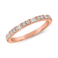 Brilladia FairJewel Damenring aus 585/750 Roségold mit 10 Lab-Grown Brillanten und 4 Baguette-Diamanten Unkategorisiert online kaufen