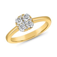 Brilladia FairJewel Damenring mit 9 Lab-Grown Brillanten, 0,56 ct, D-F/VVS-VS, 585/750 Gelbgold Unkategorisiert online kaufen