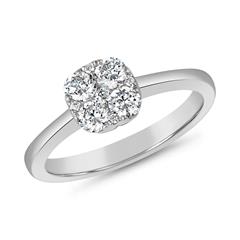 Brilladia FairJewel Damenring mit 9 Lab-Grown-Brillanten, 0,56 ct, D–F, VVS–VS, 585/750 Weißgold oder 950 Platin Unkategorisiert online kaufen