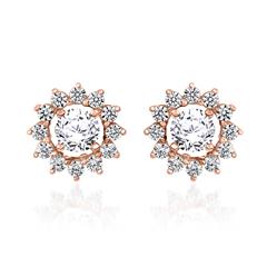 Brilladia FairJewel Halo-Ohrstecker, 14/18 K Roségold, Labordiamanten Unkategorisiert online kaufen