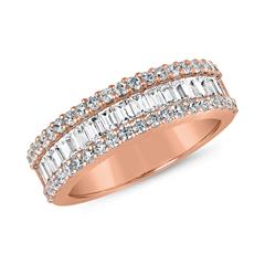Brilladia FairJewel Roségoldring 14/18 Karat mit 57 Lab-Grown-Diamanten, ca. 1,54 ct, gravierbar Unkategorisiert online kaufen