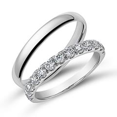 Brilladia FairJewel Trauringset aus 585 Weißgold mit 13 Lab-Brillanten, ca. 0,72 ct Unkategorisiert online kaufen