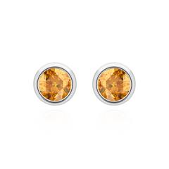 Brilladia Gems Damen-Ohrstecker aus 585er Weißgold mit 2 Citrinen AAA im Brillantschliff Unkategorisiert online kaufen