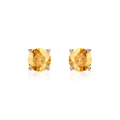 Brilladia Gems Damen-Ohrstecker mit 2 Citrinen AAA, 585 Roségold Unkategorisiert online kaufen