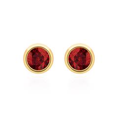 Brilladia Gems Damen-Ohrstecker mit 2 Granaten aus 585 Gelbgold Unkategorisiert online kaufen