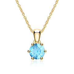 Brilladia Gems Halskette aus 585 Gelbgold mit Swiss-Blue-Blautopas Unkategorisiert online kaufen