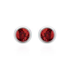 Brilladia Gems Ohrstecker mit 2 Granaten, 585 Weißgold Unkategorisiert online kaufen