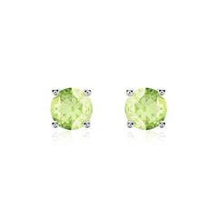 Brilladia Gems Peridot-Ohrstecker Damen, 14 K (585) Weißgold Unkategorisiert online kaufen
